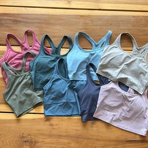 8 workout tanks with built in bra
